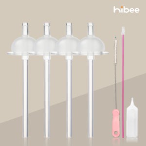 하이비 1단계 간편빨대4P 풀세트 더블하트 유미 모윰 스펙트라 젖병 호환