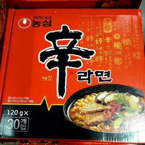 [무료배송] 농심 신라면 120G X 30봉 대용량 라면 한박스 봉지라면 간편한