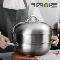 키친아트 스텐 IH 더블돔웍 인덕션 찜기 찜냄비 28cm