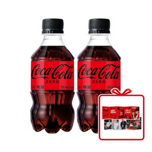 (공식) 코카-콜라 제로 PET 300ml 24개 + 뷔 아코디언북 (옵션선택)