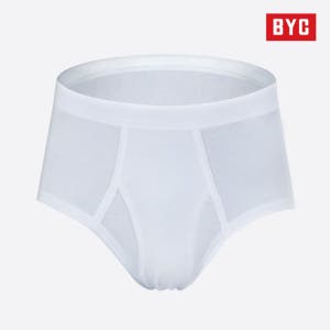 BYC 남성 화이트 코튼 브리프 삼각팬티 5매 기본 빅사이즈