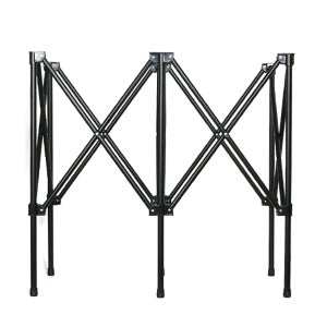 철재 매대 2칸 6발 접이식 노점 가판대 블랙 120x66