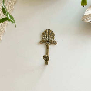 빈티지 조개 황동 코트랙 벽걸이 옷 가방 걸이 후크 훅 행거 1구