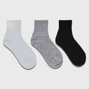 플러스코튼 자체생산 국산 데일리 남자 여자 학생 단목 무지 면양말 10켤레