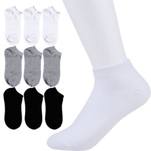 플러스코튼 자체생산 국산 남자 여자 학생 무지 스니커즈 발목 면양말 10켤레