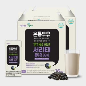 서울에프엔비 무가당 온통두유 서리태 통두유 99.8 190mL X 32입
