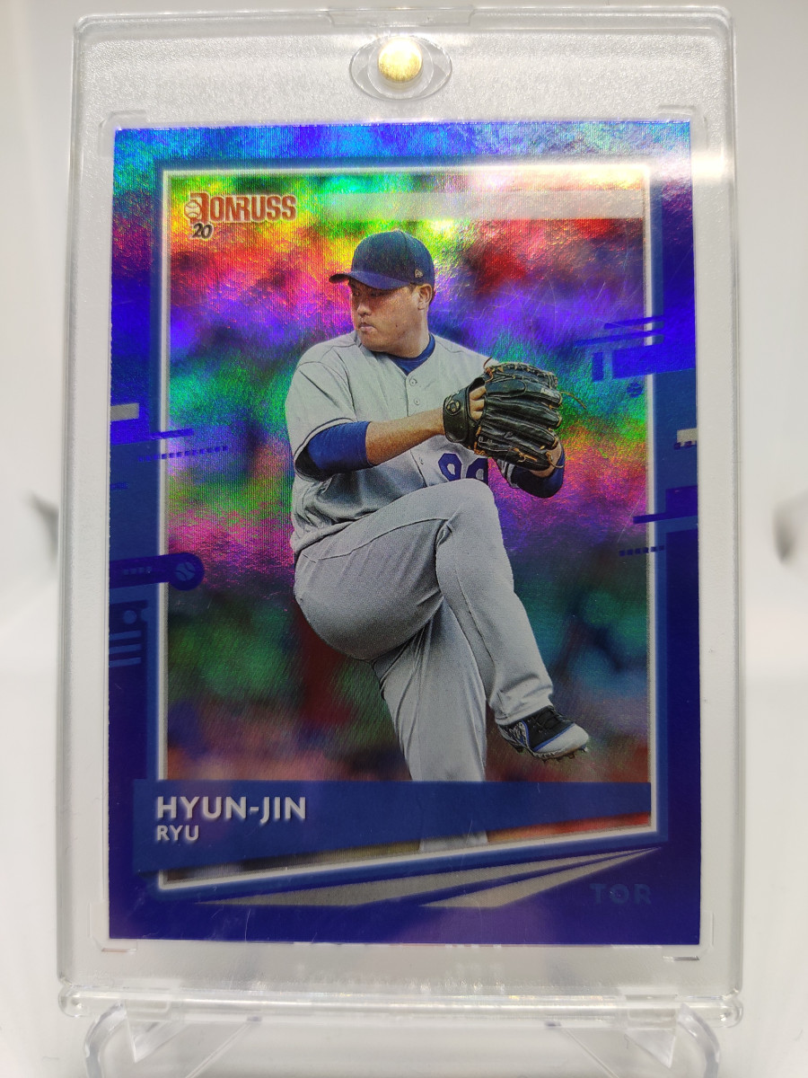 2020 Donruss Holo Blue Parallel 79번 류현진 야구 MLB 카드
