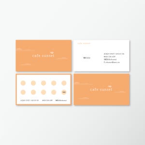 N01 감성 하늘 노을 카페 쿠폰 명함 무드 핫플레이스 분위기 디자인 주문제작