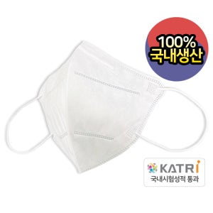 국산 비말차단 일회용 2D 입체마스크 대형 100매