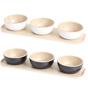 멜라민 원형 분할 나눔 소스 양념 그릇 3P세트