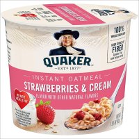 퀘이커 오트밀 Quaker 컵 딸기 앤 크림 43g 12개