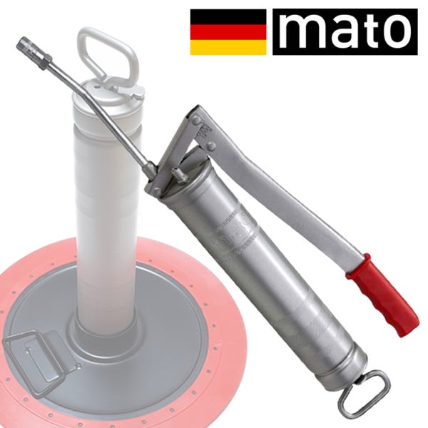 마토 구리스건 독일 카트리지 겸용 그리스 주입기 펌프 흡입판 사용가능 MATO E-503A