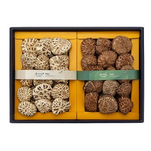 [장흥표고버섯]백화고 혼합1호 선물세트 백화고(중)250g+흑화고(중)250g