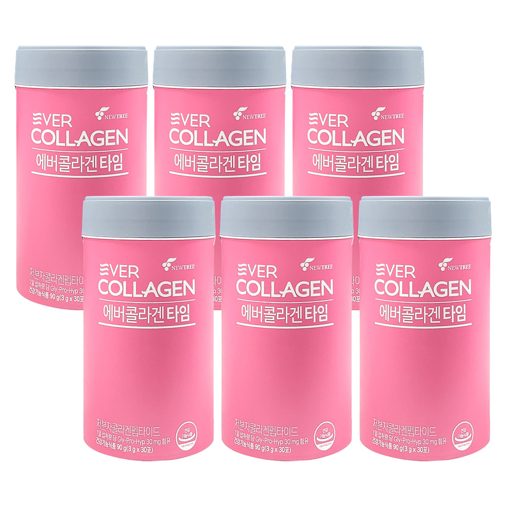뉴트리 에버콜라겐 타임 30포 6통 콜라겐