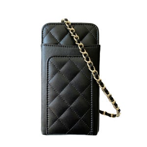 명품 소가죽 퀼팅 누빔 핸드폰 가방 체인 미니 크로스백 캐비어 폰케이스
