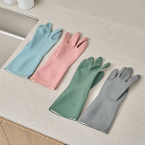 천연 안찢어지는 라텍스 고무장갑 요리용 설거지장갑 10쌍