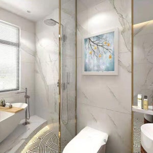 다기능 욕실 벽화 접이식 방수 수납함 랙 화장실 옷 보관 비밀 액자수납장