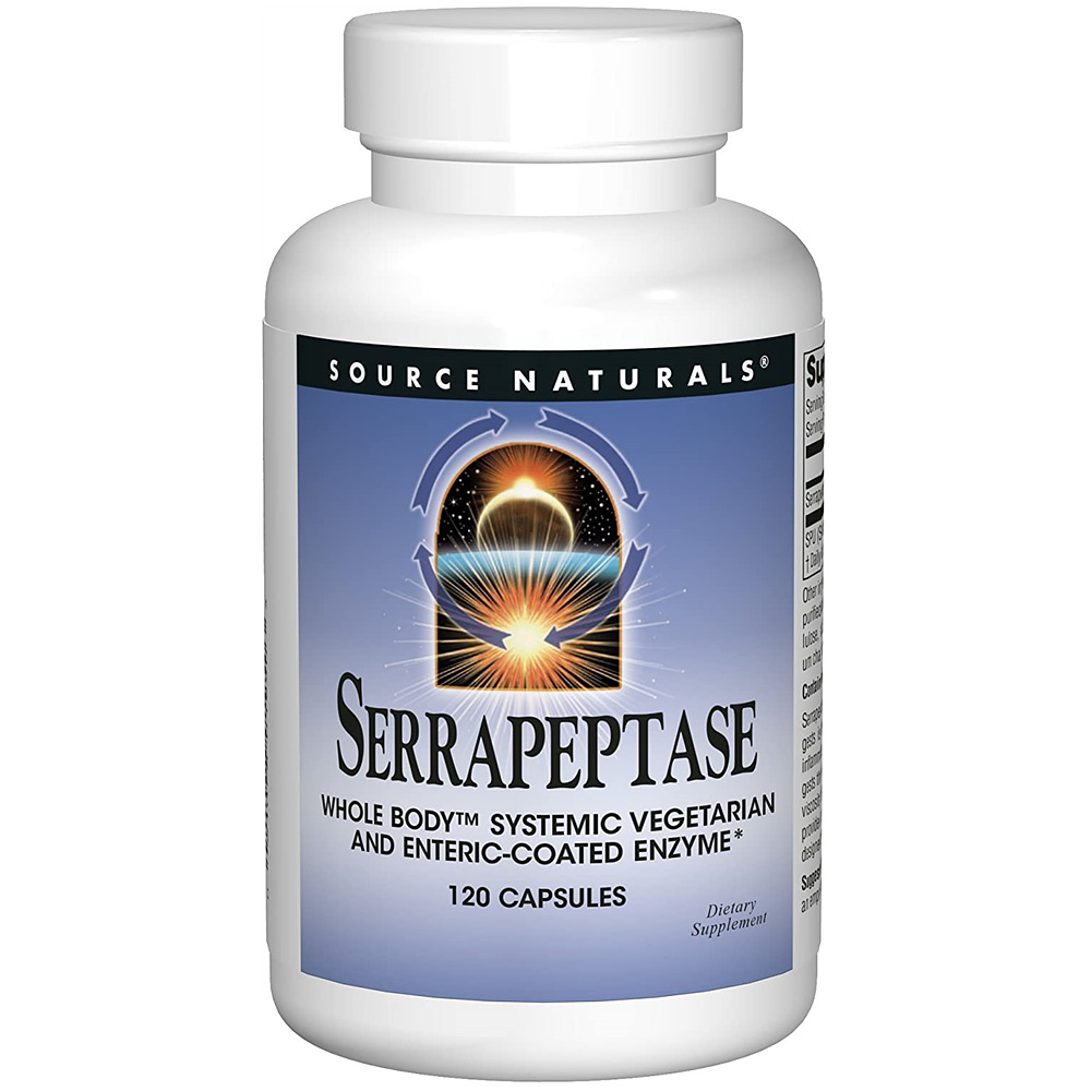 Source Naturals Serrapeptase 소스내추럴스 세라펩타제 120,000 SPUs 120캡슐