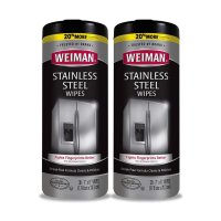 Weiman 와이만 스테인리스 스틸 클리너 티슈 30개입 2팩 Stainless Steel Cleaning Wipes