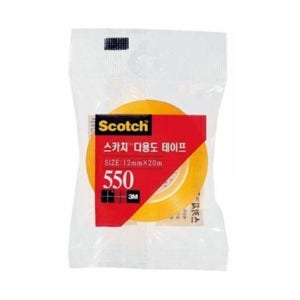 3M 스카치 다용도 테이프 리필 550R 12mmX20M 1개입 투명 다용도 사무용 문구