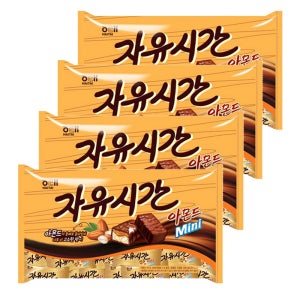해태제과 자유시간 mini 아몬드 506gx4봉 간식 과자 초콜릿 킨더