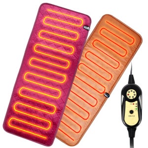 카모아 6단 다이얼 차량용 온열매트(12V24V) 국산 온열시트 극세사 황토 자동차 열선시트 차박 캠핑 침대칸 자동차 전기장판