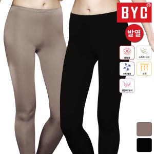 BYC 여성 타이즈 하의 발열 내의 빅사이즈 85-105 보디히트 기능성 9부 내복 바지