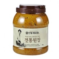 [전통식품] 안동제비원 식품명인 전통된장 3kg 시골 조선 재래식 집된장