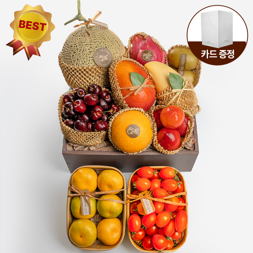 프리미엄 과일선물세트 친환경포장 5호 10종 (멜론, 자두 외) 4.8kg이상 올프레쉬