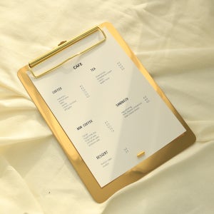 모모팝 메탈 골드 클립보드 카페 메뉴판