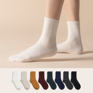 삭피엔스 여자 양말 면사2올 중목무지8켤레세트