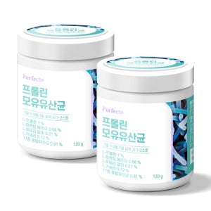 퍼펙토 프롤린 모유유산균 락토바실러스 온가족 대용량 유산균 (용기) 120g, 2개