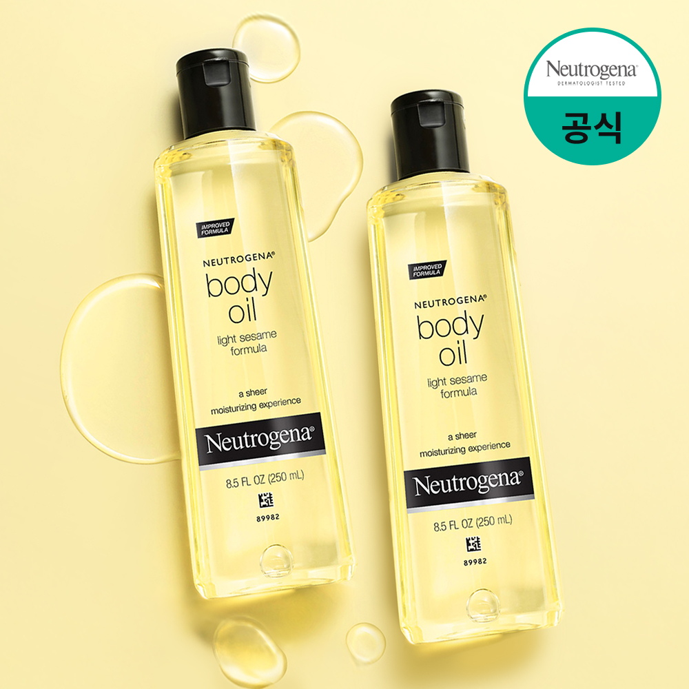 뉴트로지나 마사지오일 끈적임없는 바디오일 올리브영 플로럴, 250ml, 2개