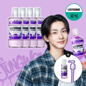 엔하이픈PICK 리스테린 토탈케어마일드 무알콜 가글 입냄새제거 구강청결제 750ml, 4개