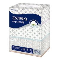 크리넥스 무늬향 각티슈 250매 3입