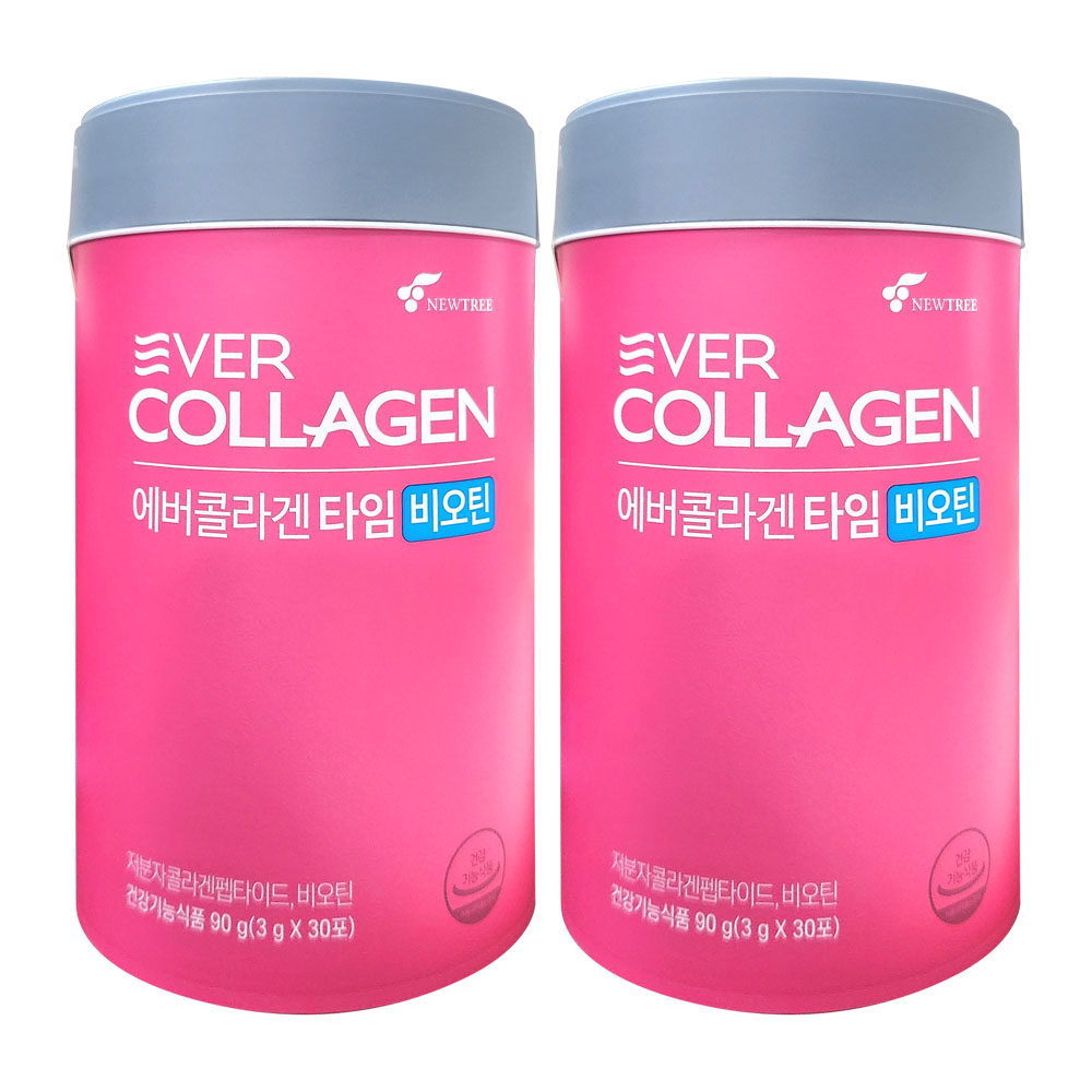 뉴트리 에버콜라겐 타임 비오틴 30포 2통
