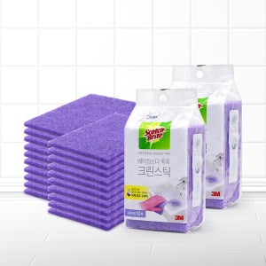 3M 크린스틱 베이킹소다 톡톡 시트타입(수세미형) 20매 세면대 변기 욕실청소