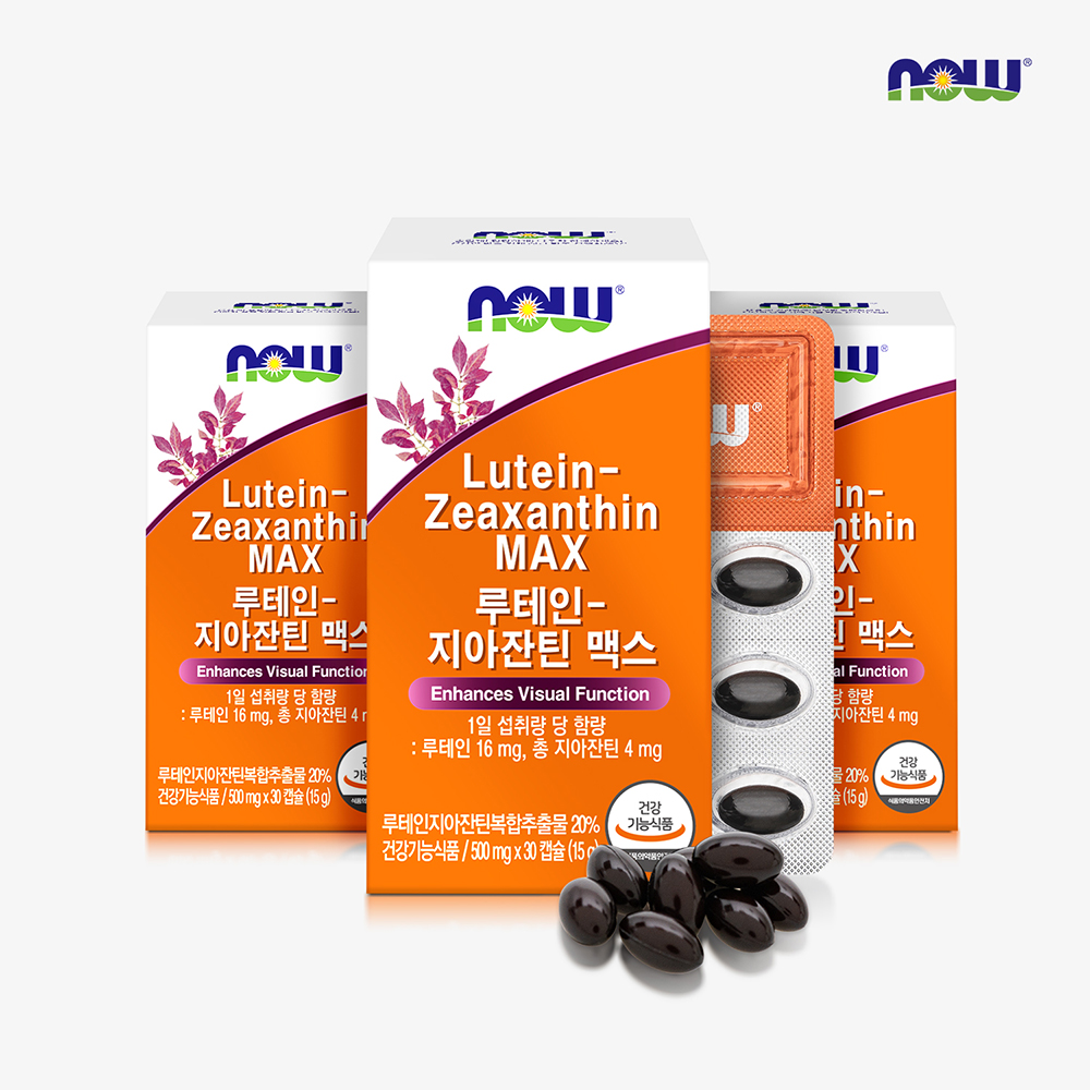 <b>나우푸드</b> 루테인 <b>지아잔틴</b> 맥스 30캡슐 3박스 3개월분
