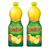 Realemon 100% Lemon Juice 리얼레몬 100% 레몬 주스 32oz(946ml) 2팩