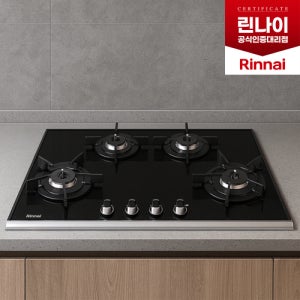 린나이 가스레인지 4구 빌트인 블랙 RBR-P4400, 도시가스(LNG)
