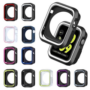 애플워치SE 2 3세대 40mm 44mm 호환 투톤 컬러라인 실리콘 케이스