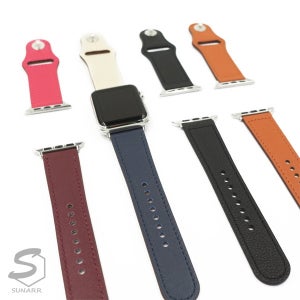 애플워치6 40 44mm 호환 투톤 컬러 가죽 밴드 시계줄 스트랩