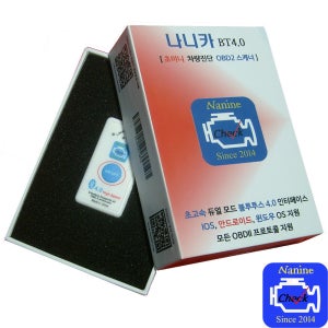 나니카 BT4.0 차량진단 ELM327 OBD2 스캐너 / 레이스크로노 지원 EML327