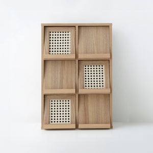 벤탄 미니수납장 6문 NFM6242VRT 세로형 765x245x620mm, 3단, 캄포어베니어 7252.9018