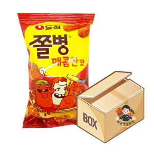 농심 쫄병스낵 매콤한맛 82g 30개입(한박스) 쫄병 매운맛