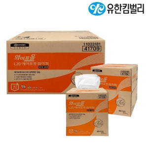 유한 와이프올 L20 에어포켓 와이퍼 절약형 300매 X 4PACK 41709
