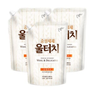 피죤 울터치 중성세제 울세제 액체세탁세제 리필 1.3L X3개