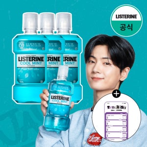 +엔하이픈 아크릴스탠드 리스테린 쿨민트 가글 입냄새제거 구강청결제 750ml, 3개