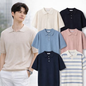 남자 여름 반팔 니트 카라니트 봄 간절기 스웨터 데일리 출근룩 오피스룩 데이트 STCO
