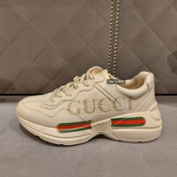 구찌 Gucci 라이톤 띠로고 레더 스니커즈 500877